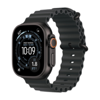 Apple Watch Ultra 3 (2025) 5G 49mm Black Titanium Case with Ocean Band - Black